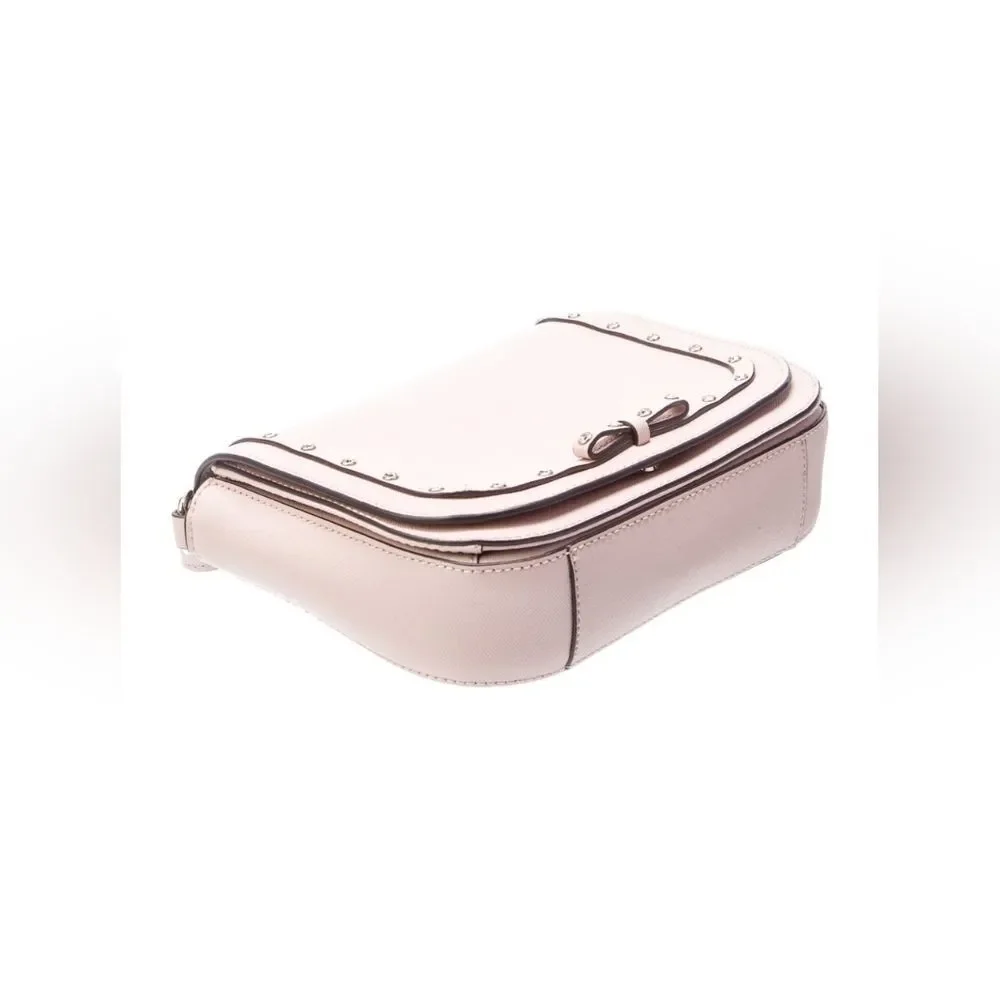 Kate Spade Designer Pink Studded Laurel way Bow Ribbon jewel Crossbody Bag Purse